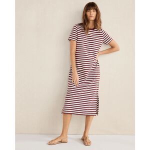 Haven Well Within $98 Organic Cotton Stripe T-Shirt Dress Womens Large NEW